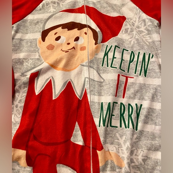 NWOT Elf on Shelf one piece full zip pajamas size 4T - Picture 3 of 5